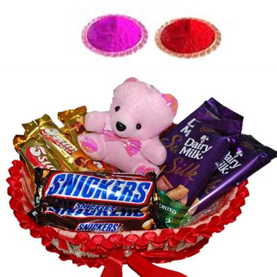 "Holi Choco Hamper - codeH07 - Click here to View more details about this Product